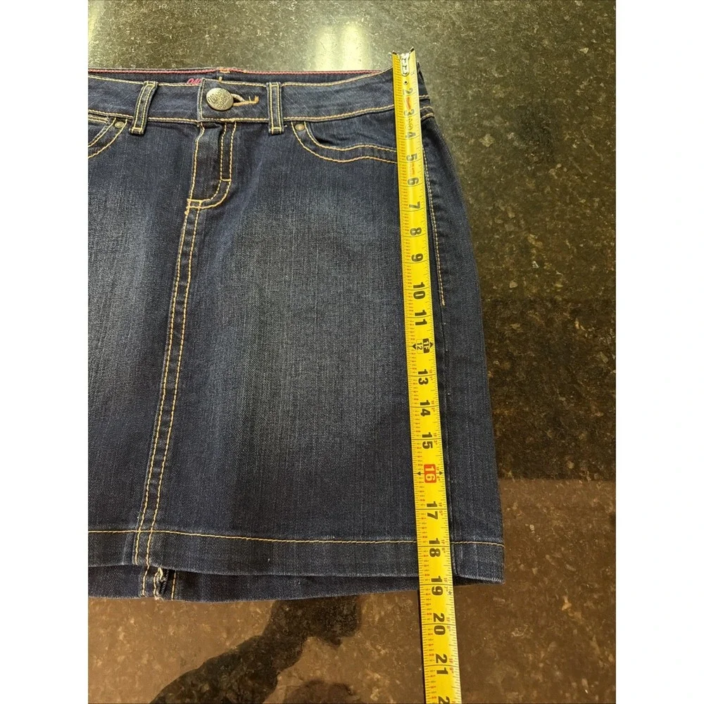 Wrangler‎ Dark Denim Skirt Sz 7 Knee Length Rodeo Cowgirl Modest Cowboy Stretch